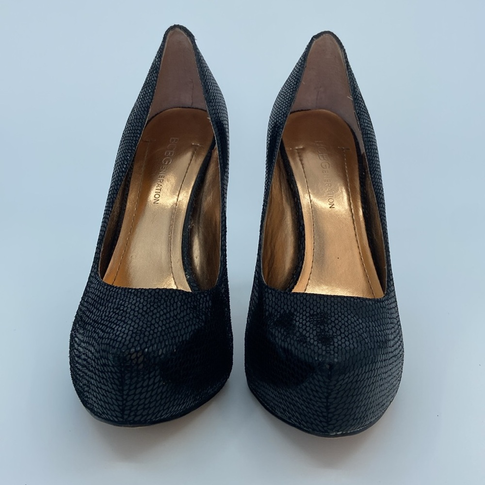BCBG GENERATION BG-PARADE Leather Heel Shoes for WOMEN - Black - Size 6M - Picture 7 of 13